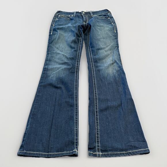 Ariat Denim - Ariat Womens Blue Real Denim Western Wear Straight Leg Jeans Size 30L
